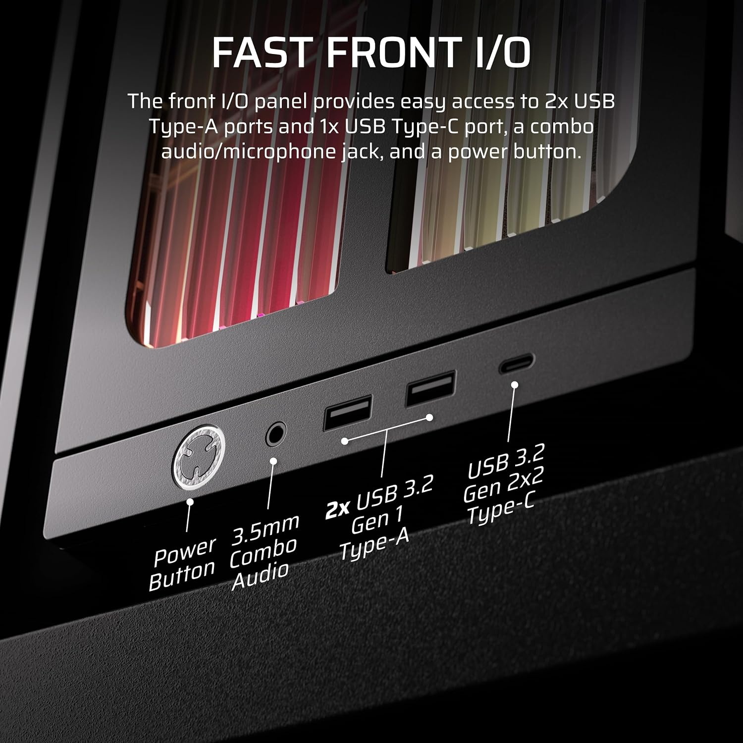 image:imageCORSAIR Frame 4000X RS Modular MidTower ATX PC Case RGB Front Panel 4X RS120 PWM Fans Included InfiniRail Fan Mount System Reverse GPU AntiSag and Motherboard Support BlackBlack