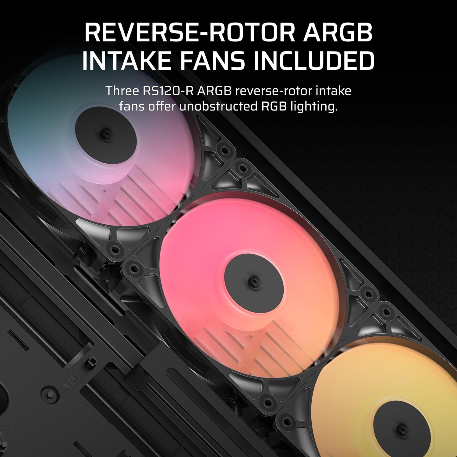 image:imageCORSAIR Frame 4500X RS ARGB Panoramic MidTower PC Case 3X PreInstalled Fans High Airflow Modular Design GPU AntiSag Reverse Connection Motherboard Compatible WhiteBlack