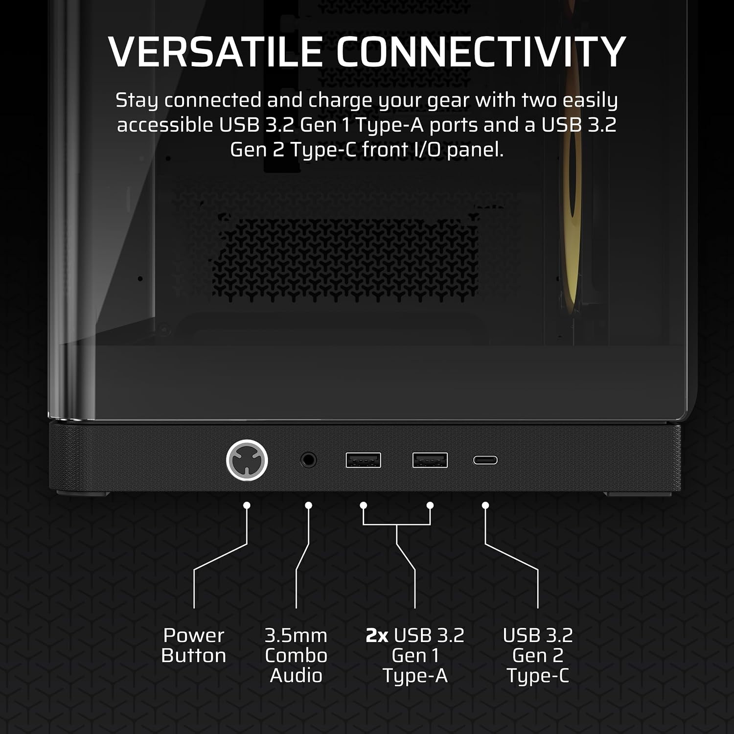 image:imageCORSAIR Frame 4500X RS ARGB Panoramic MidTower PC Case 3X PreInstalled Fans High Airflow Modular Design GPU AntiSag Reverse Connection Motherboard Compatible WhiteBlack