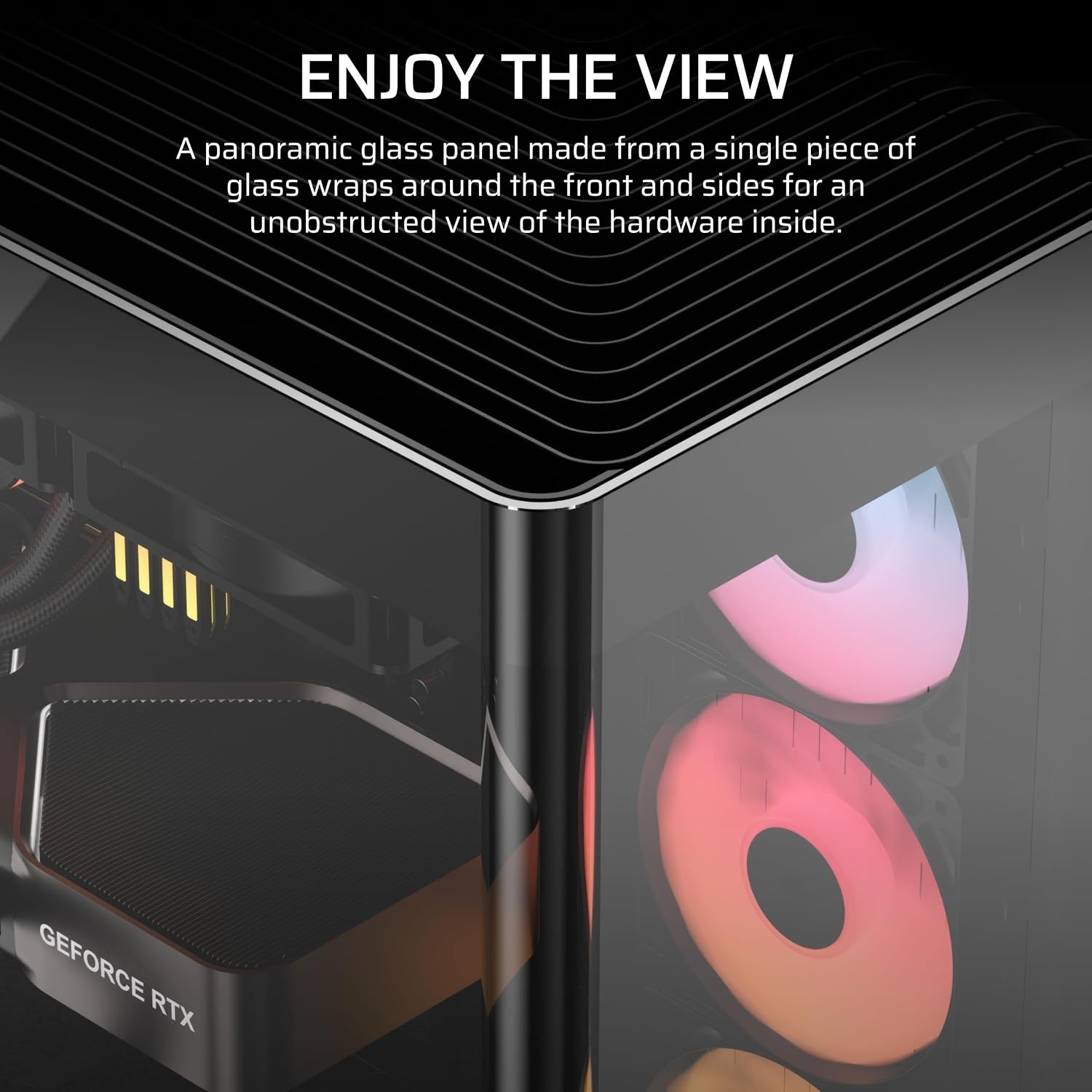 image:imageCORSAIR Frame 4500X RS ARGB Panoramic MidTower PC Case 3X PreInstalled Fans High Airflow Modular Design GPU AntiSag Reverse Connection Motherboard Compatible WhiteBlack