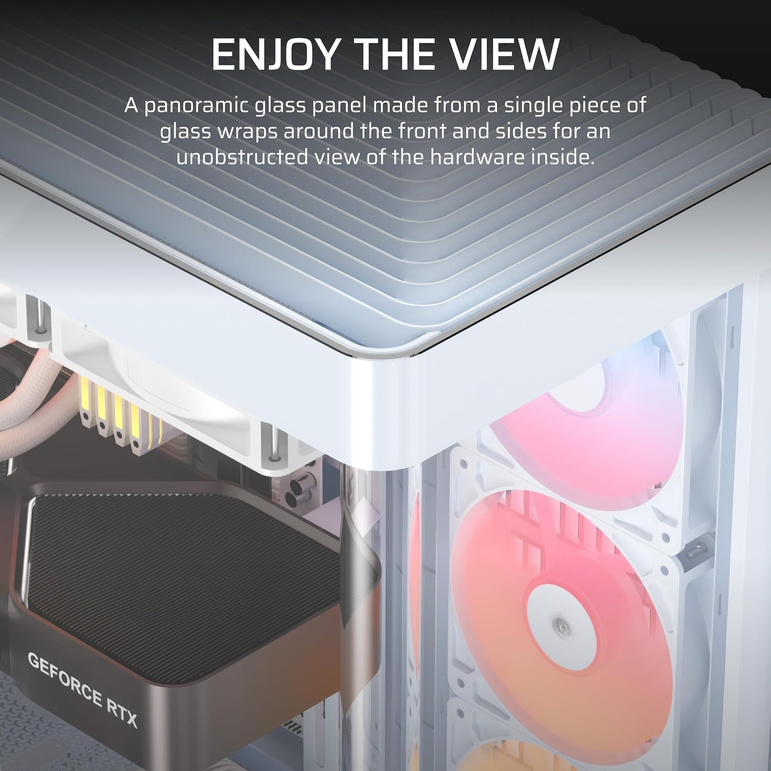 image:imageCORSAIR Frame 4500X RSR ARGB Bundle Includes 3X RS120R ARGB Fans 1x RS120 ARGB Fan 1x Nautilus RS 360 ARGB CPU Cooler White
