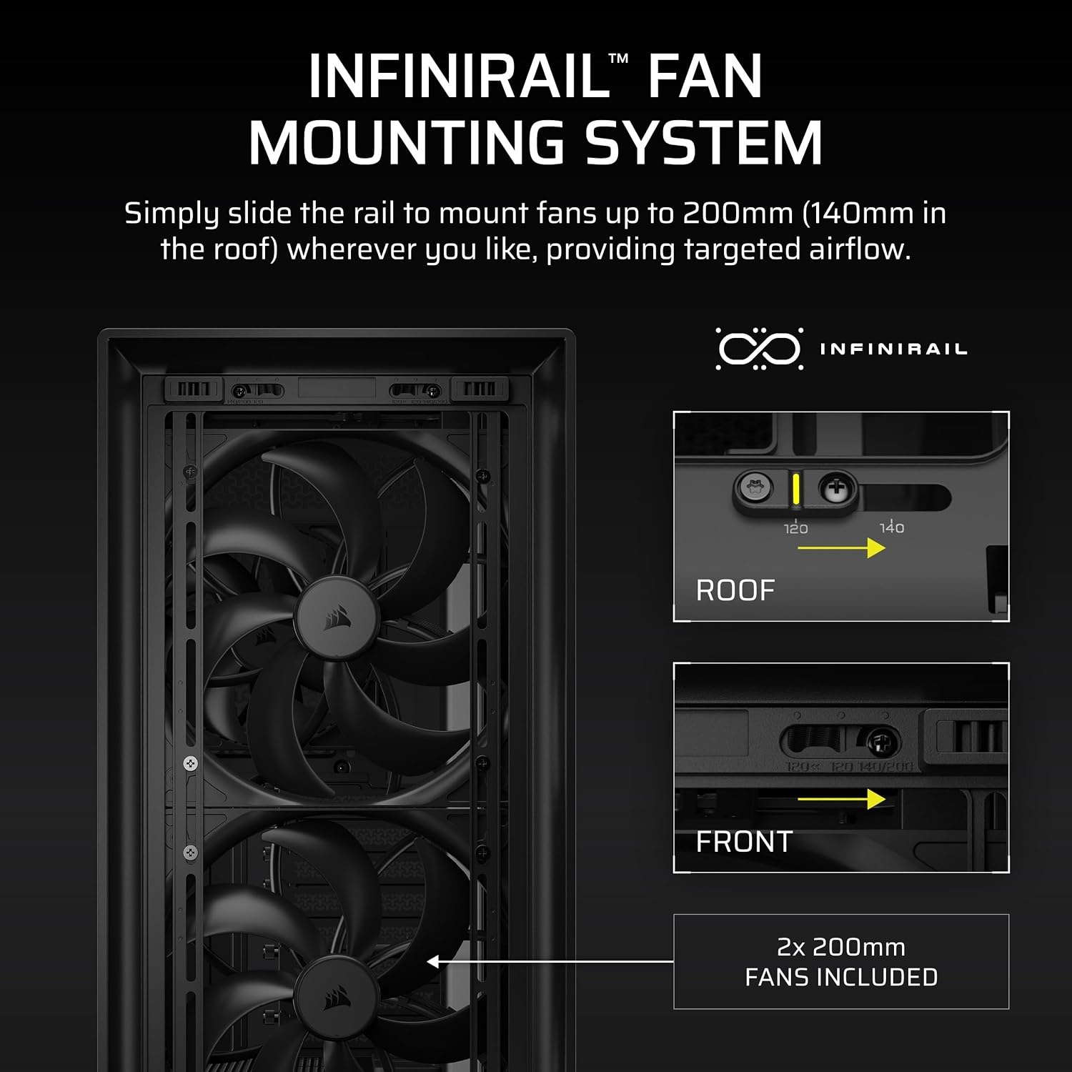 image:imageCORSAIR Frame 5000D Wood RS MidTower ATX PC Case Solid Wood Airflow Panel 3X PreInstalled Fans Modular Customization Spacious Interior GPU AntiSag BlackWalnutBlackWalnut