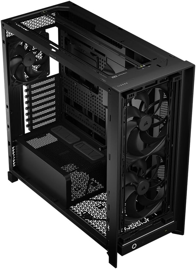 image:imageCORSAIR Frame 5000D Wood RS MidTower ATX PC Case Solid Wood Airflow Panel 3X PreInstalled Fans Modular Customization Spacious Interior GPU AntiSag BlackWalnutBlackWalnut