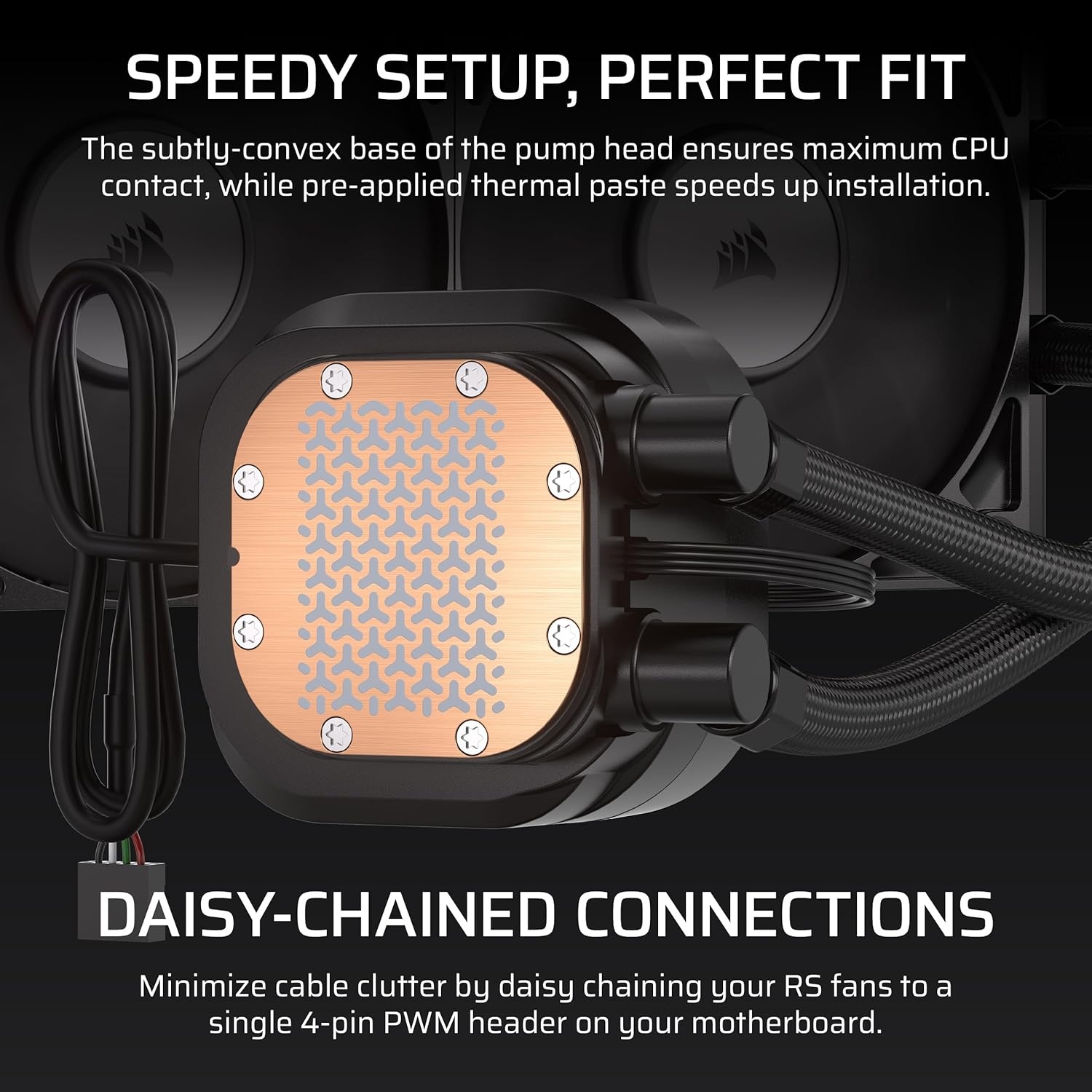 image:imageCORSAIR Nautilus 360 RS LCD Liquid CPU Cooler 21 IPS LCD Screen 360mm AIO LowNoise DaisyChain Intel LGA 18511700 AMD AM5AM4 3X RS120 Fans Included WhiteBlack