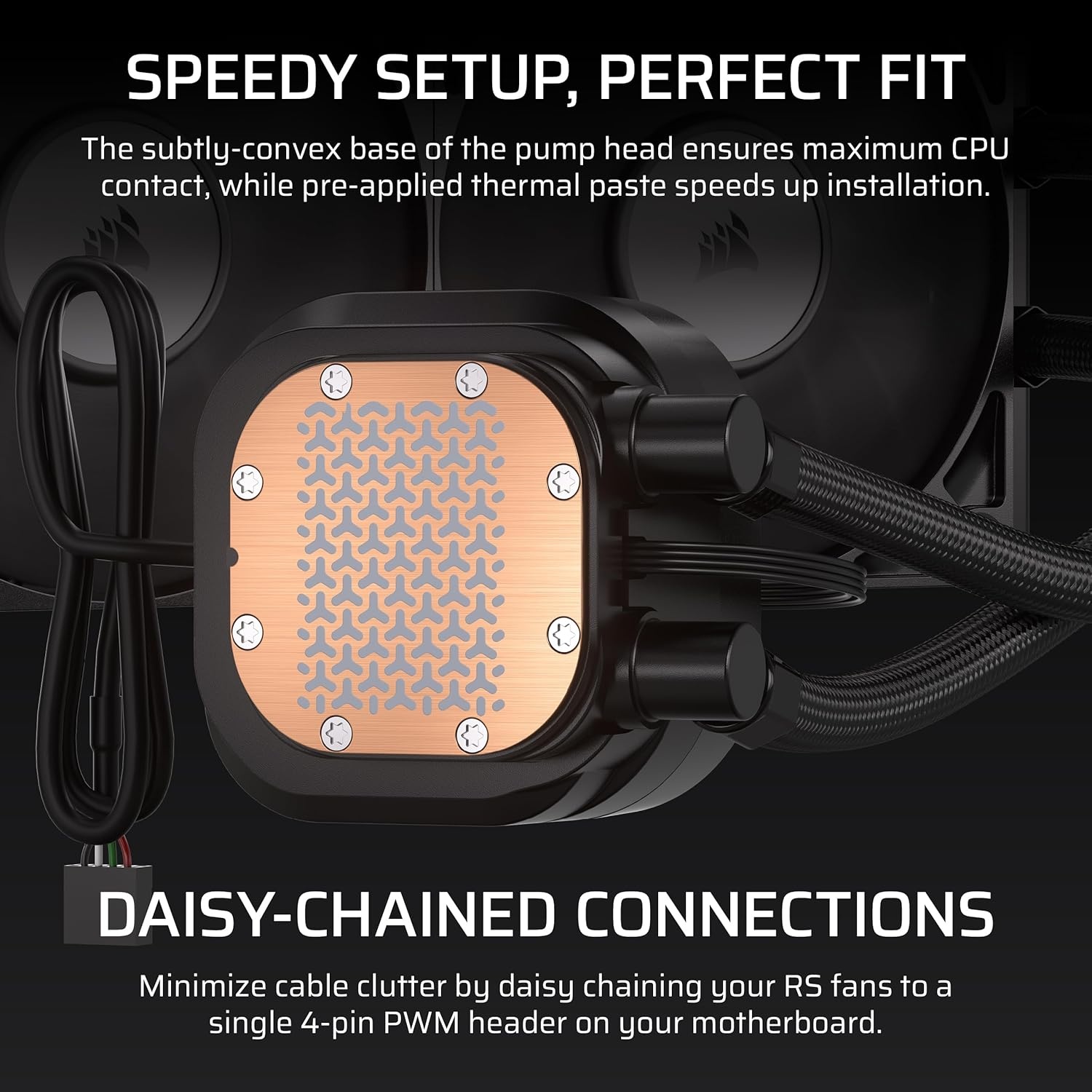 image:imageCORSAIR Nautilus 360 RS LCD Liquid CPU Cooler 21 IPS LCD Screen 360mm AIO LowNoise DaisyChain Intel LGA 18511700 AMD AM5AM4 3X RS120 Fans Included WhiteBlack