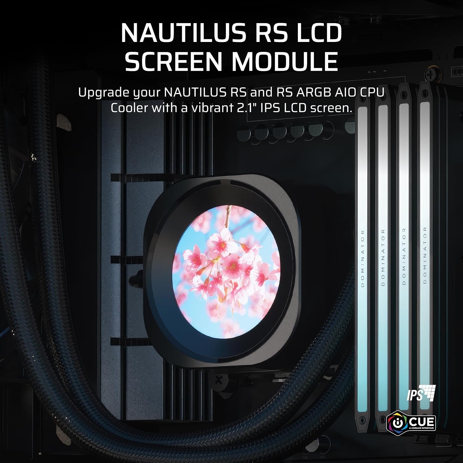 image:imageCORSAIR Nautilus RS LCD Module for Nautilus RS and Nautilus RS ARGB AIO CPU Coolers 21 IPS LCD Screen Easy ToolFree Installation WhiteBlack
