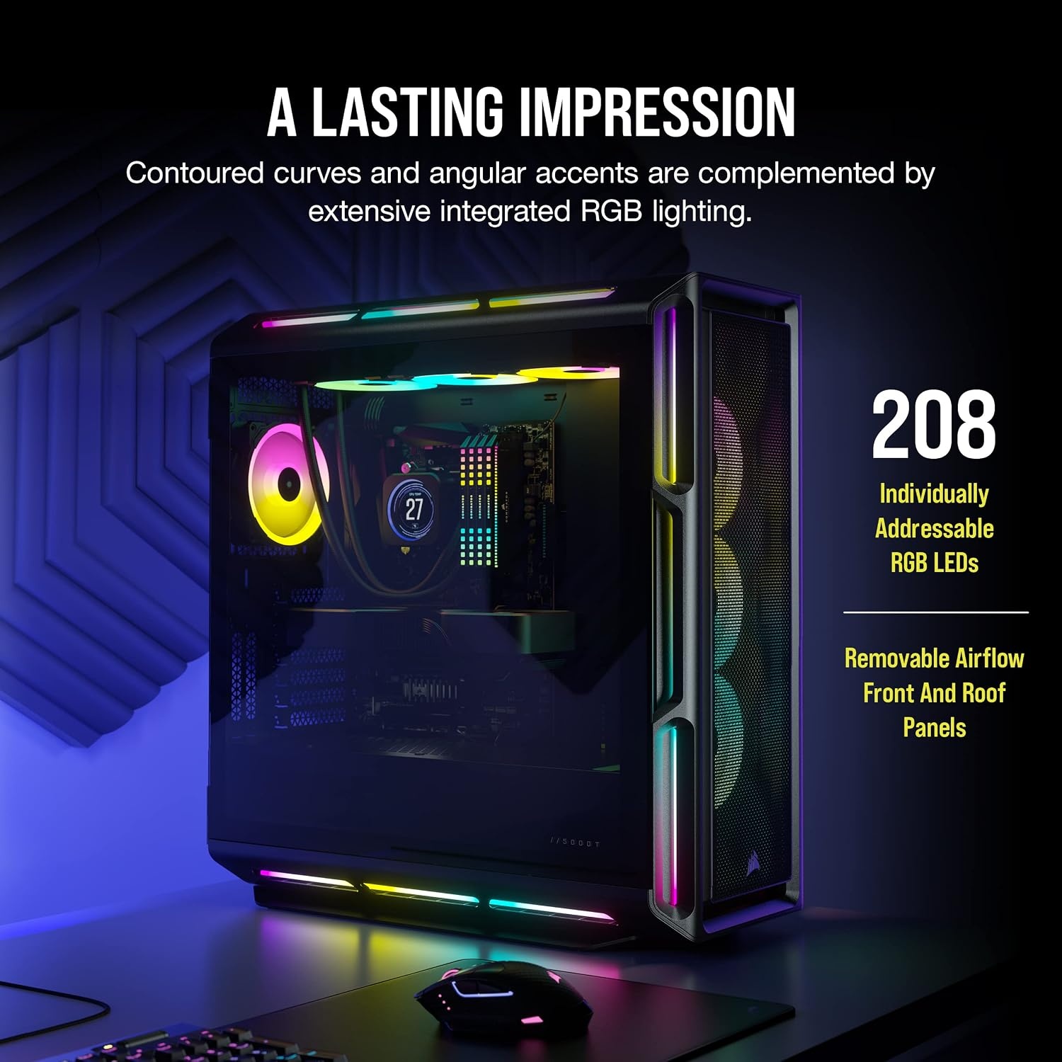 image:imageCORSAIR iCUE 5000T RGB MidTower Case BlackPC Case