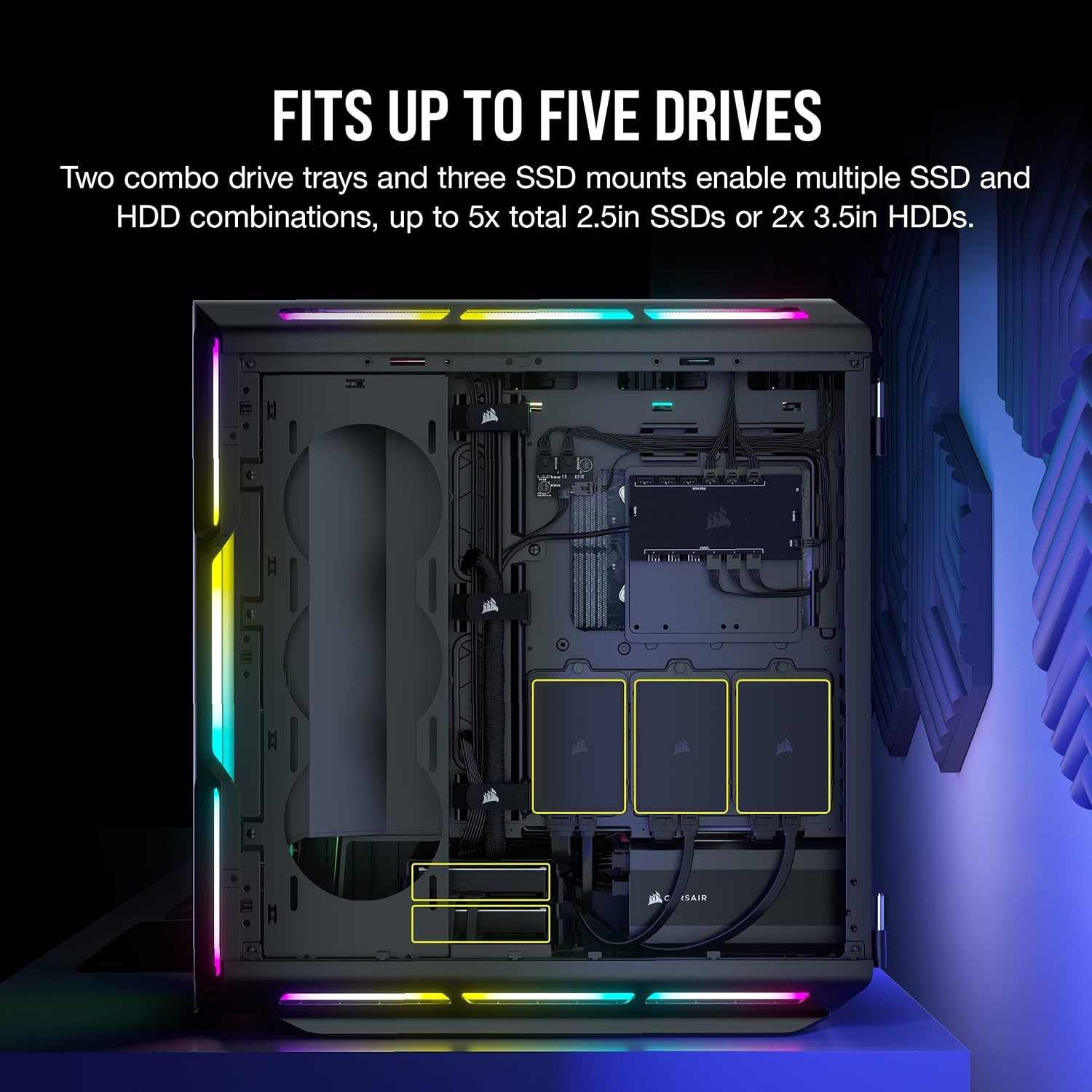 image:imageCORSAIR iCUE 5000T RGB MidTower Case BlackPC Case