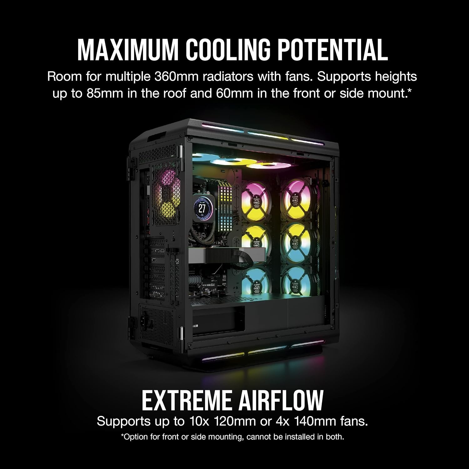 image:imageCORSAIR iCUE 5000T RGB MidTower Case BlackPC Case