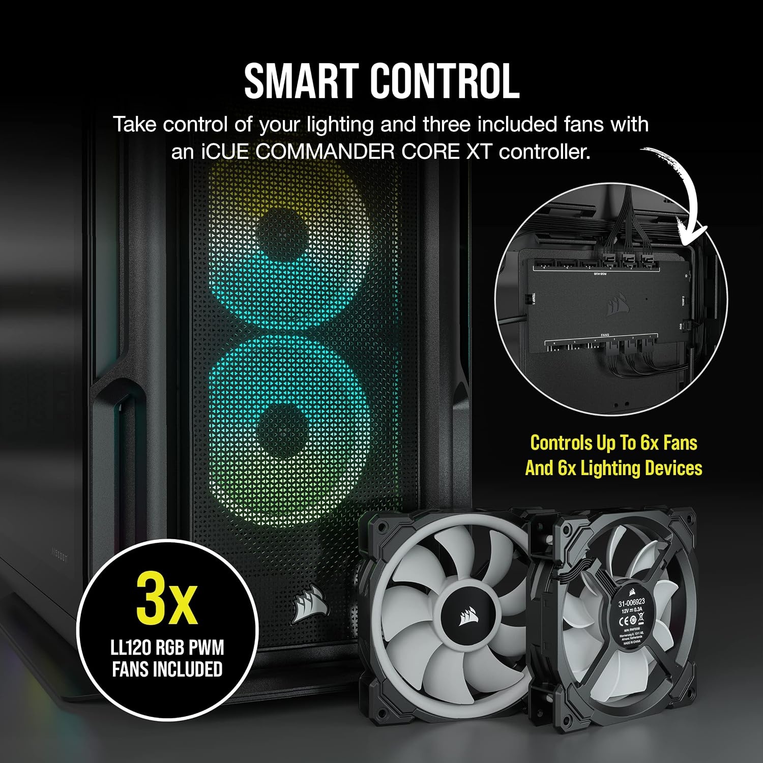 image:imageCORSAIR iCUE 5000T RGB MidTower Case BlackPC Case