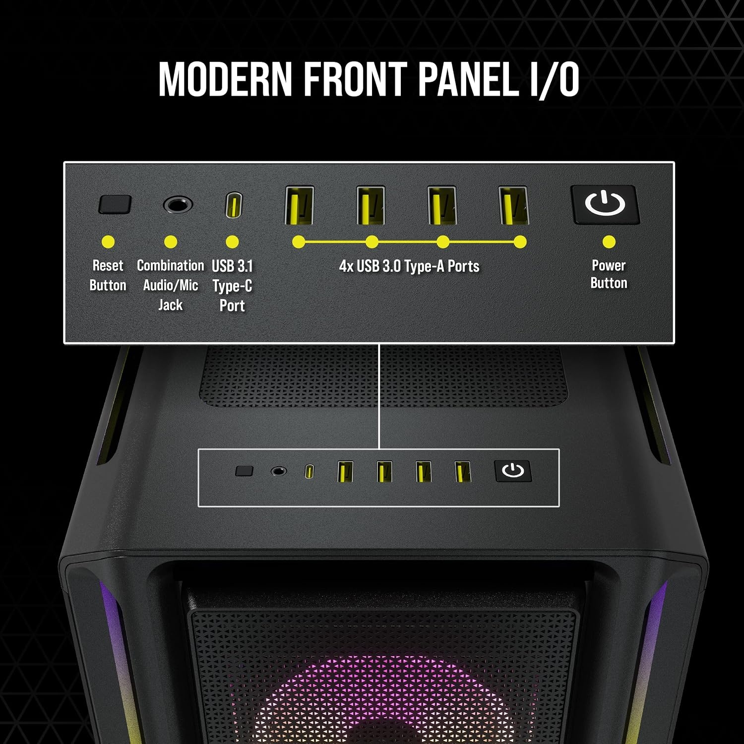 image:imageCORSAIR iCUE 5000T RGB MidTower Case BlackPC Case