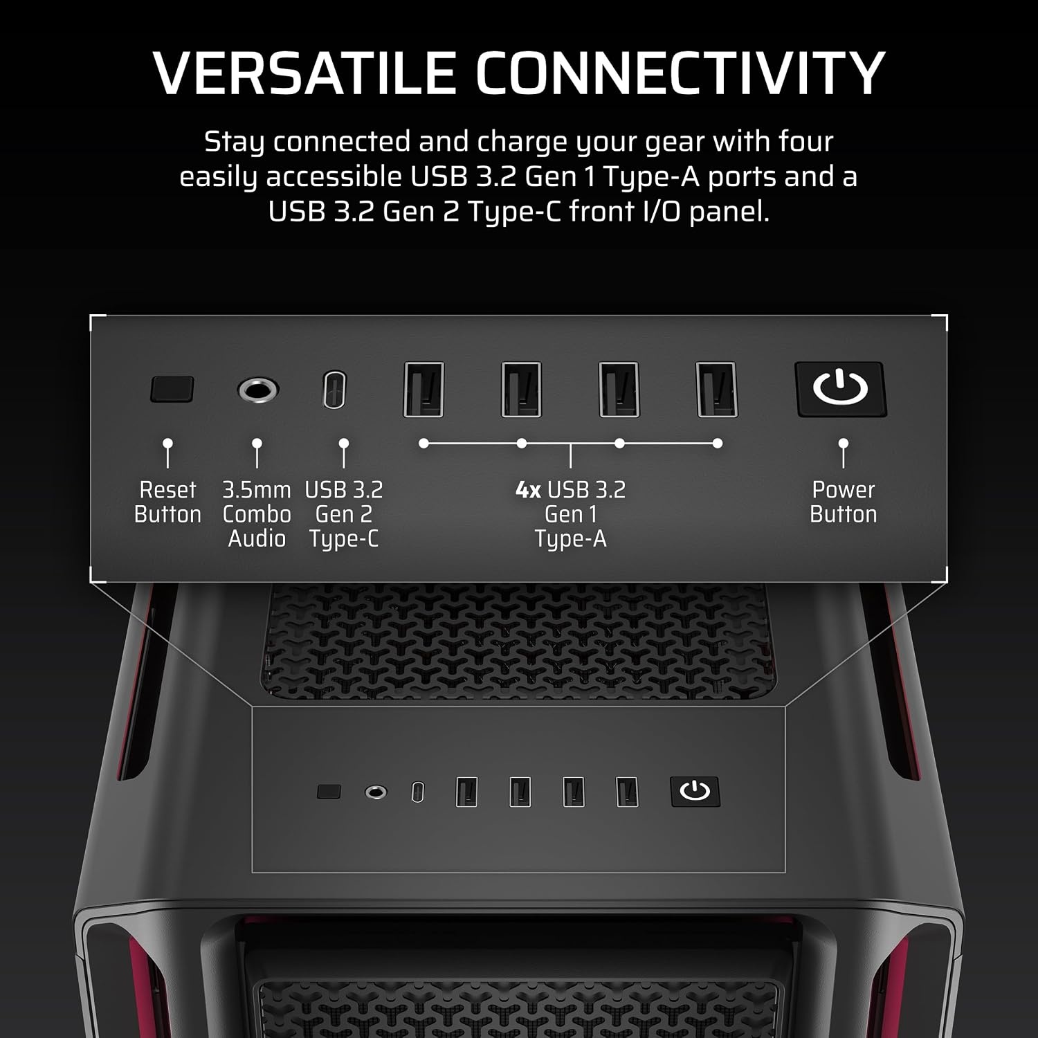image:imageCORSAIR iCUE Link 5000T LX RGB MidTower ATX PC Case 3X PreInstalled LX120 RGB Fans Integrated Aurora RGB Light Strips Spacious Interior iCUE Link System Hub Included WhiteBlack
