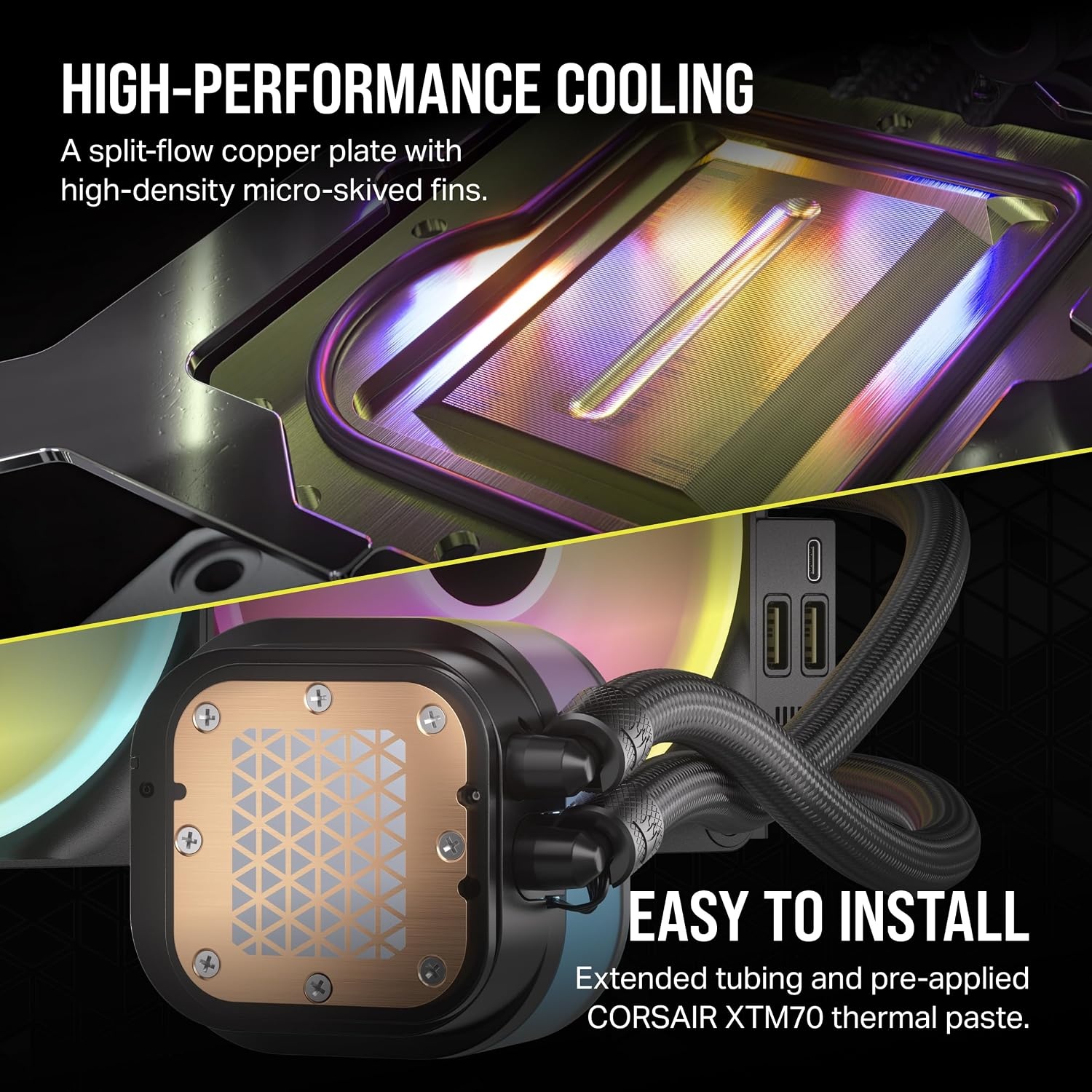 image:imageCORSAIR iCUE Link H150i LCD Liquid CPU Cooler 360mm AIO QX120 RGB Fans 21 IPS LCD Screen Fits Intel LGA 1700 AMD AM5 iCUE Link System Hub Included BlackBlack