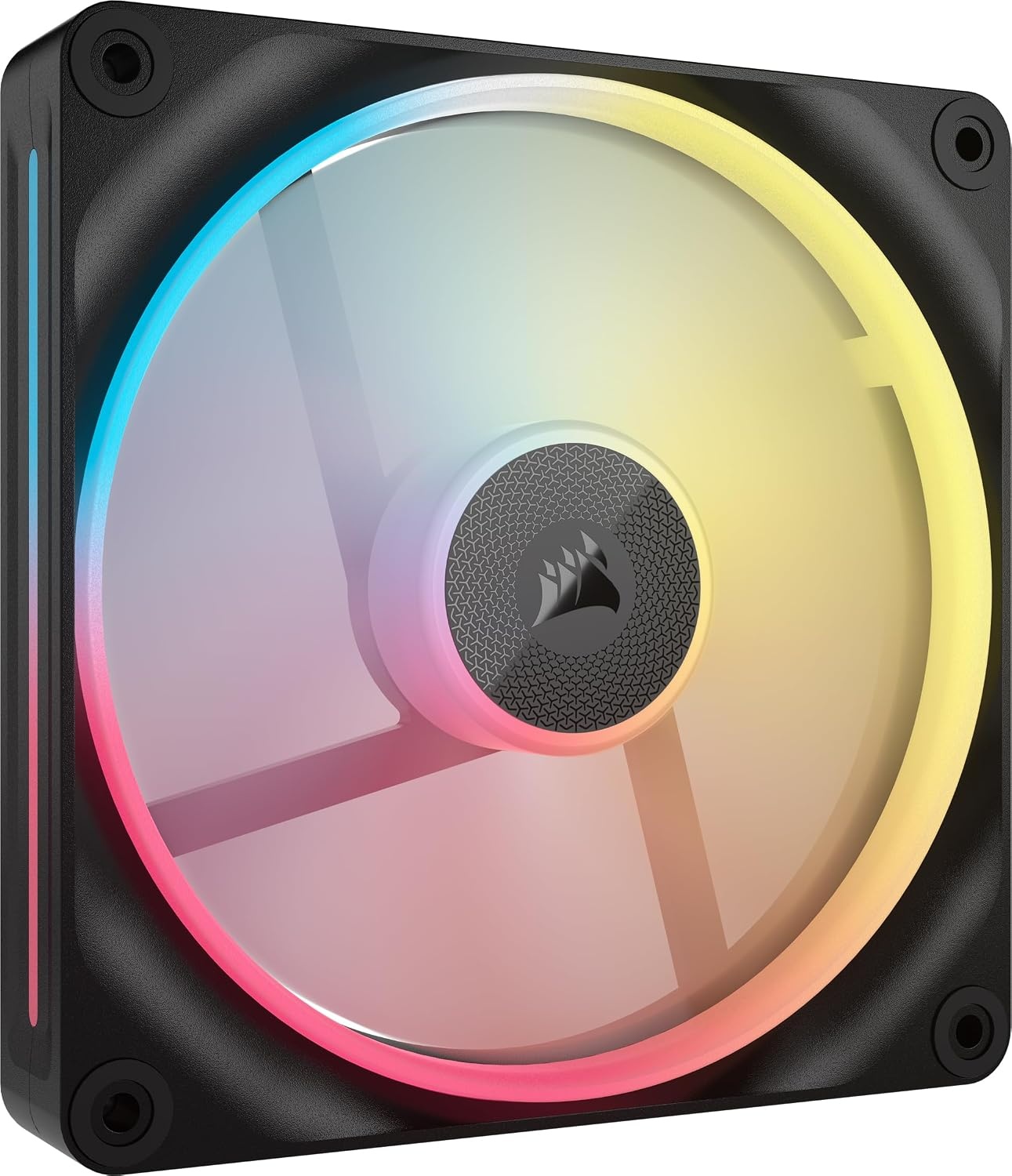 image:imageCORSAIR iCUE Link LX120R RGB 120mm PWM Reverse Fans Triple Fan Kit LowNoise Magnetic Dome Bearing Dual Light Loops CORSAIR QuikTurn Screws Zero RPM Mode BlackBlack