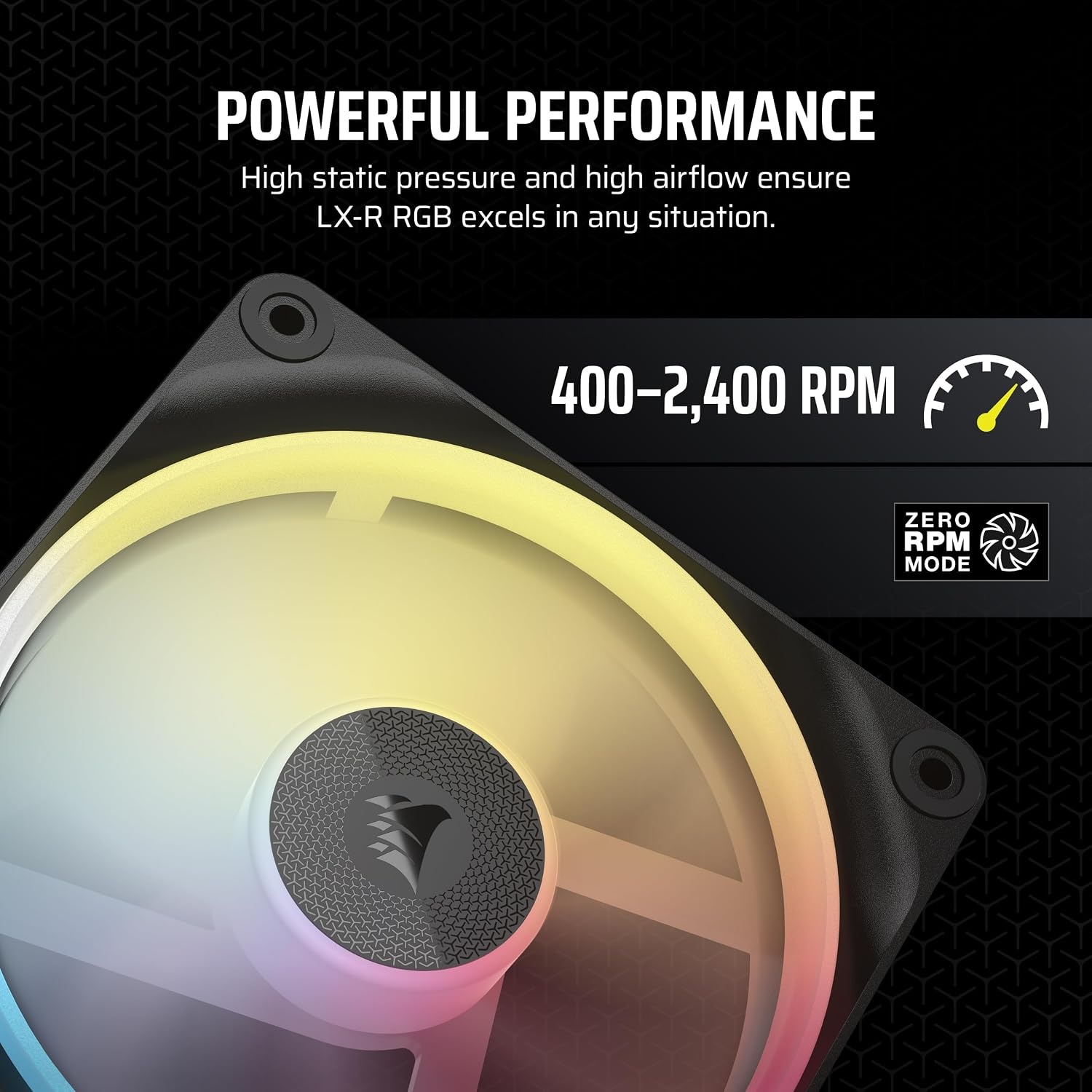 image:imageCORSAIR iCUE Link LX120R RGB 120mm PWM Reverse Fans Triple Fan Kit LowNoise Magnetic Dome Bearing Dual Light Loops CORSAIR QuikTurn Screws Zero RPM Mode BlackBlack