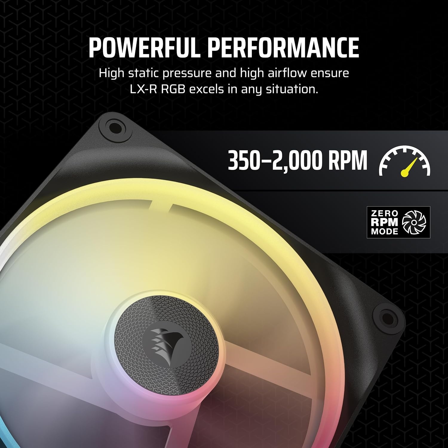 image:imageCORSAIR iCUE Link LX120R RGB 120mm PWM Reverse Fans Triple Fan Kit LowNoise Magnetic Dome Bearing Dual Light Loops CORSAIR QuikTurn Screws Zero RPM Mode BlackBlack