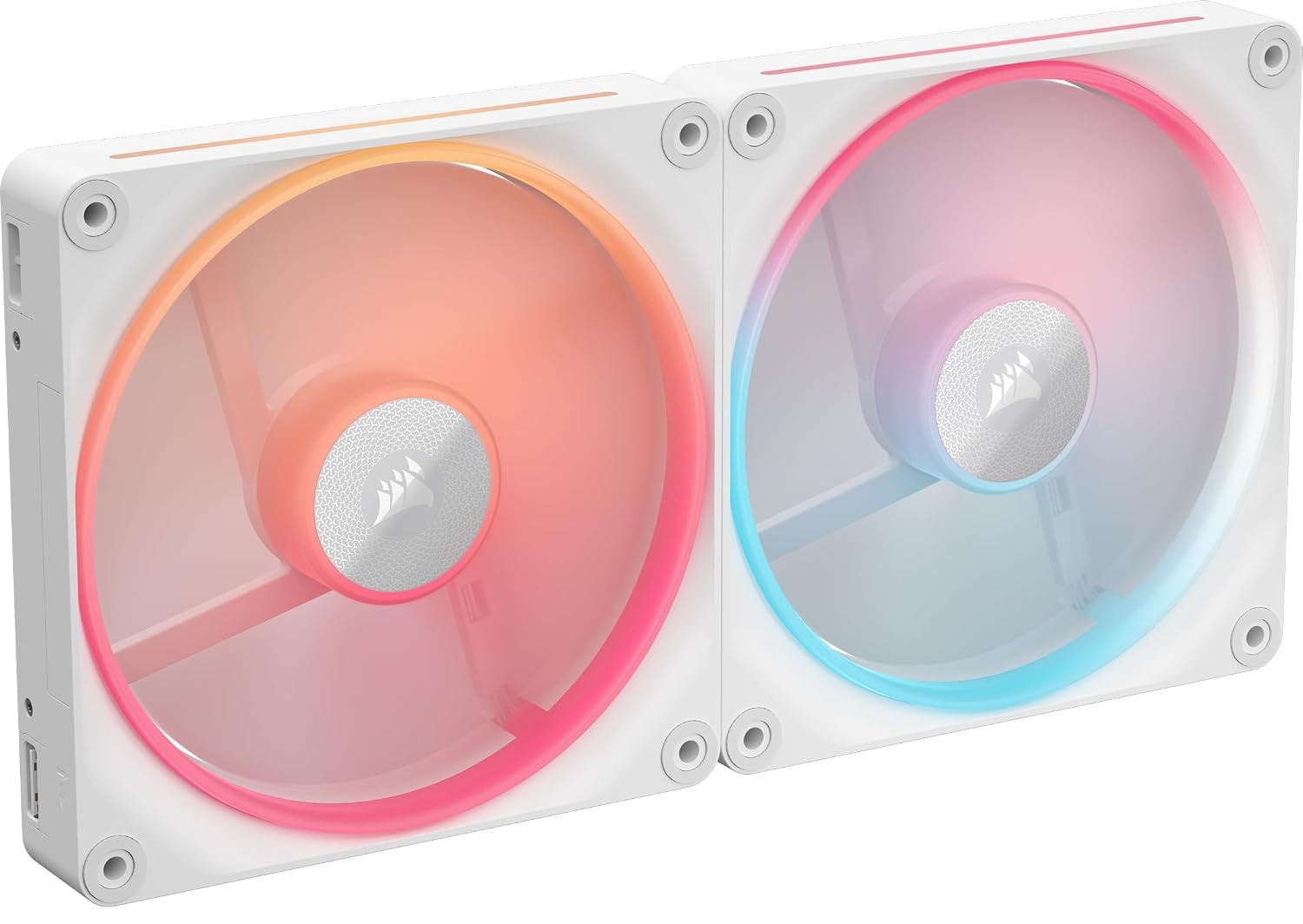 image:imageCORSAIR iCUE Link LX120R RGB 120mm PWM Reverse Fans Triple Fan Kit LowNoise Magnetic Dome Bearing Dual Light Loops CORSAIR QuikTurn Screws Zero RPM Mode BlackWhite