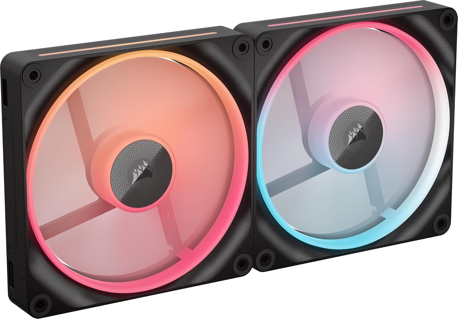 image:imageCORSAIR iCUE Link LX120R RGB 120mm PWM Reverse Fans Triple Fan Kit LowNoise Magnetic Dome Bearing Dual Light Loops CORSAIR QuikTurn Screws Zero RPM Mode BlackBlack