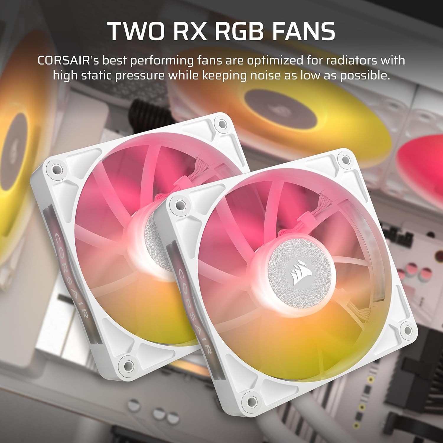 image:imageCORSAIR iCUE Link Titan 280 RX RGB Liquid CPU Cooler 280mm AIO LowNoise FlowDrive Cooling Engine Intel LGA 18511700 AMD AM5AM4 2X RX140 RGB Fans iCUE Link System Hub Included BlackWhite