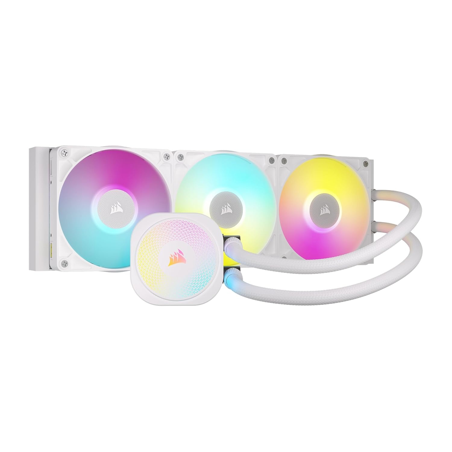 image:imageCORSAIR iCUE Link Titan 280 RX RGB Liquid CPU Cooler 280mm AIO LowNoise FlowDrive Cooling Engine Intel LGA 18511700 AMD AM5AM4 2X RX140 RGB Fans iCUE Link System Hub Included BlackWhite