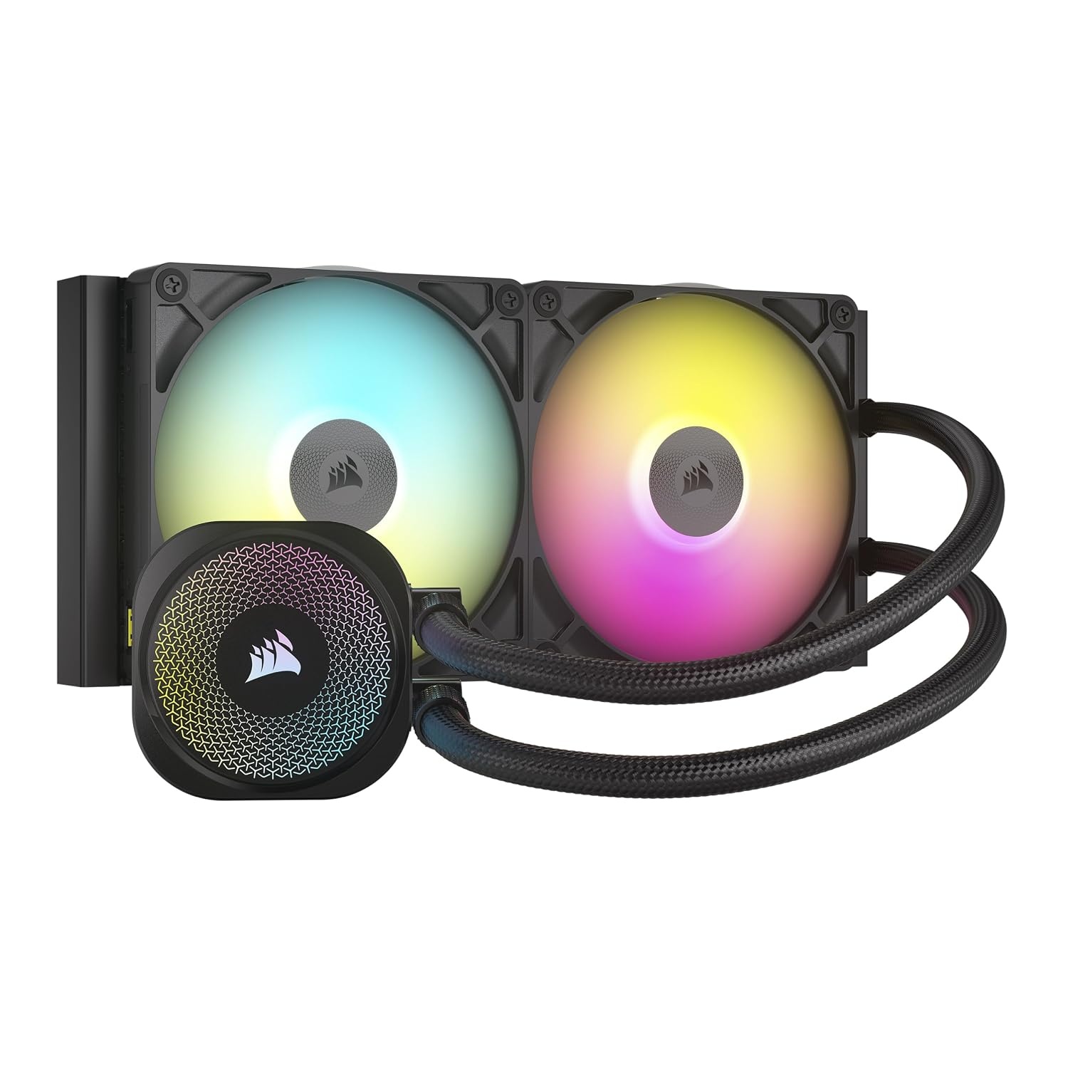 image:imageCORSAIR iCUE Link Titan 280 RX RGB Liquid CPU Cooler 280mm AIO LowNoise FlowDrive Cooling Engine Intel LGA 18511700 AMD AM5AM4 2X RX140 RGB Fans iCUE Link System Hub Included BlackBlack