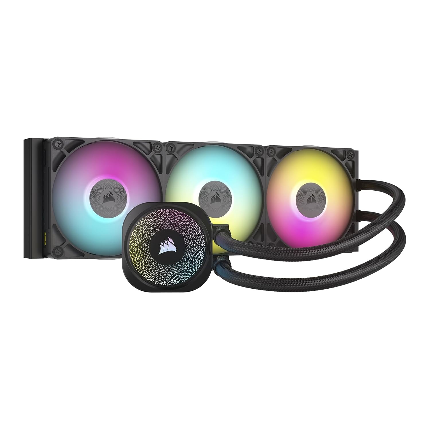 image:imageCORSAIR iCUE Link Titan 280 RX RGB Liquid CPU Cooler 280mm AIO LowNoise FlowDrive Cooling Engine Intel LGA 18511700 AMD AM5AM4 2X RX140 RGB Fans iCUE Link System Hub Included BlackBlack