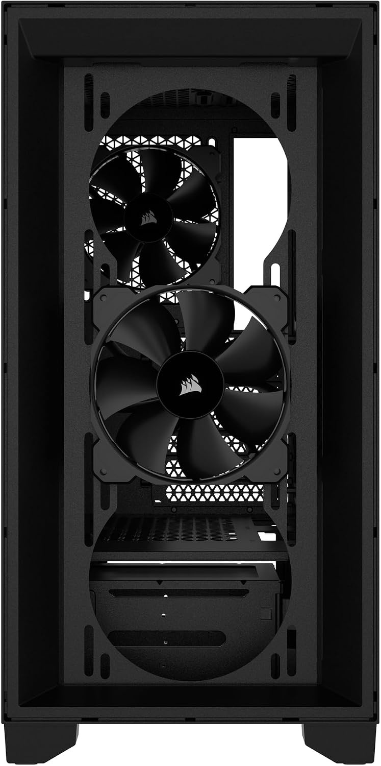 image:imageCorsair 3000D Airflow MidTower PC Case 3Pin Fans FourSlot GPU Support Fits up to 8X 120mm Fans HighAirflow Design WhiteBlack