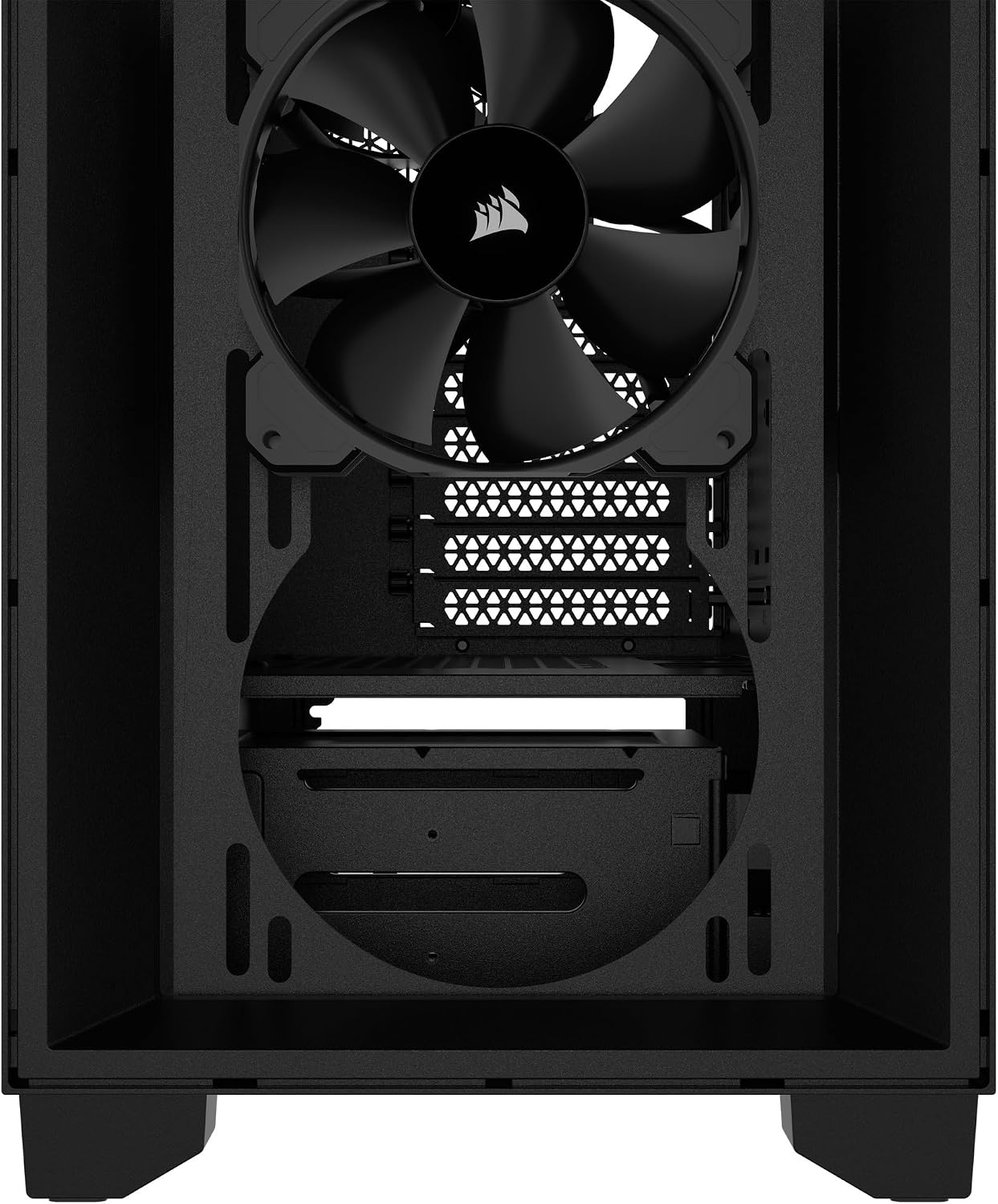 image:imageCorsair 3000D Airflow MidTower PC Case 3Pin Fans FourSlot GPU Support Fits up to 8X 120mm Fans HighAirflow Design WhiteBlack