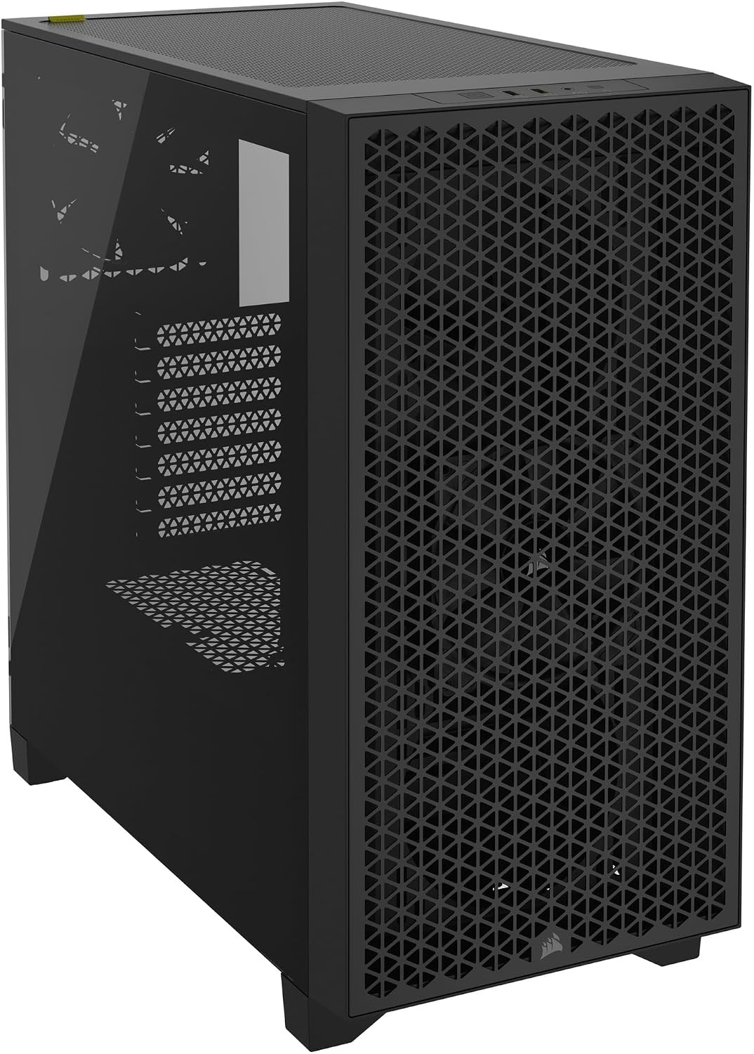 image:imageCorsair 3000D Airflow MidTower PC Case 3Pin Fans FourSlot GPU Support Fits up to 8X 120mm Fans HighAirflow Design WhiteBlack