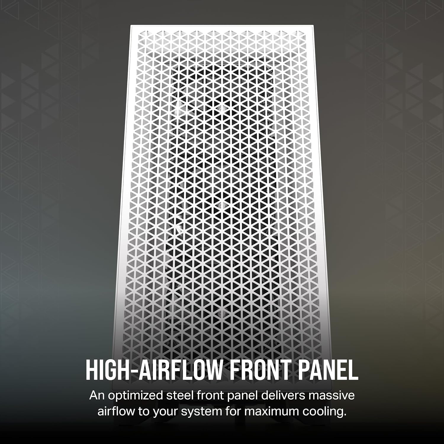 image:imageCorsair 3000D Airflow MidTower PC Case 3Pin Fans FourSlot GPU Support Fits up to 8X 120mm Fans HighAirflow Design WhiteWhite