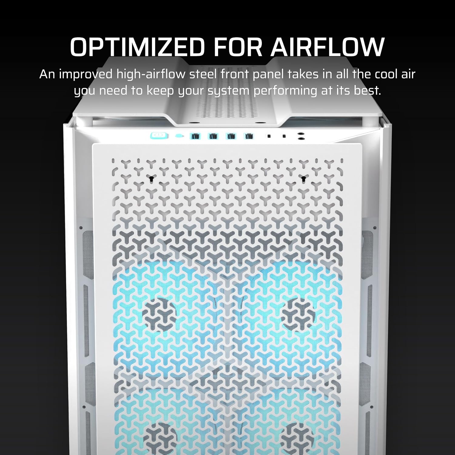 image:imageCorsair 9000D RGB Airflow Super FullTower PC Case Fits up to 18x 120mm 7X 140mm or 4X 200mm Fans InfiniRail Fan Mounting iCUE Link System Hub Included No Fans Included BlackWhite