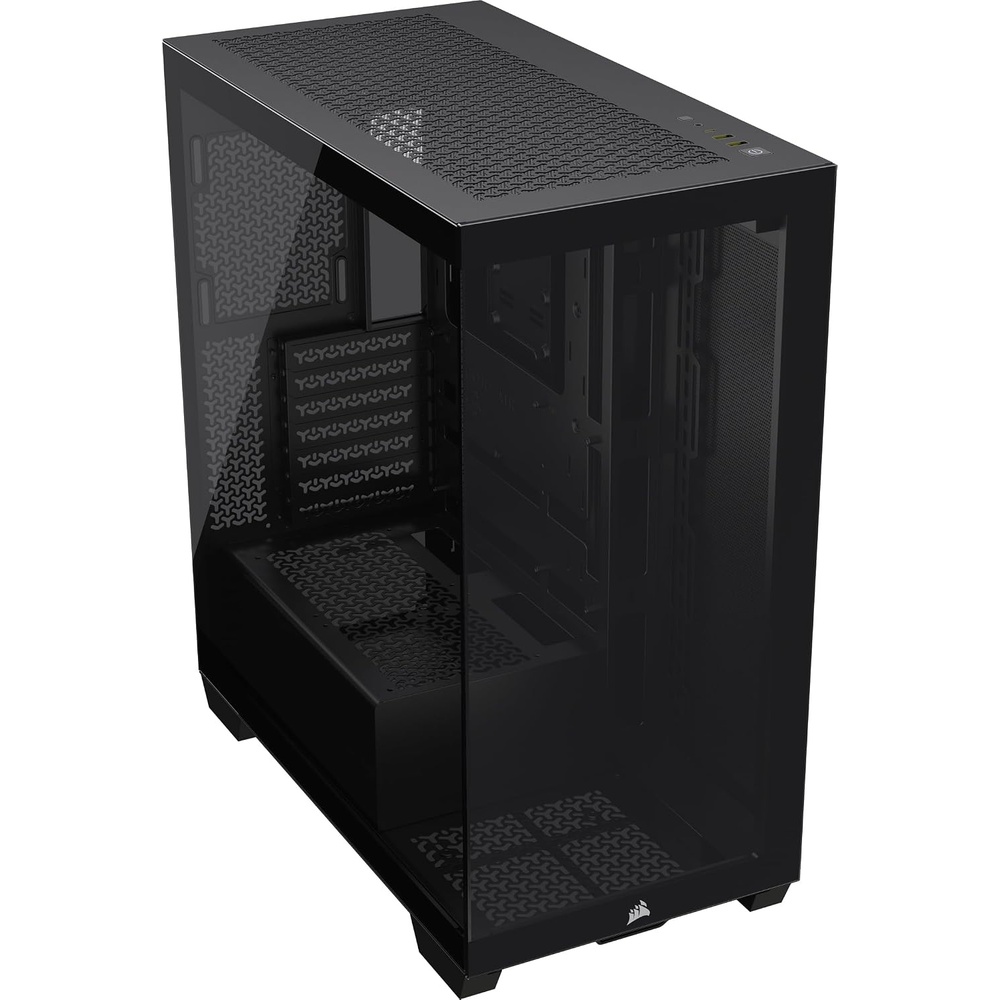 image:imageCORSAIR 3500X MidTower ATX PC Case Panoramic Tempered Glass Reverse Connection Motherboard Compatible No Fans Included WhiteBlack