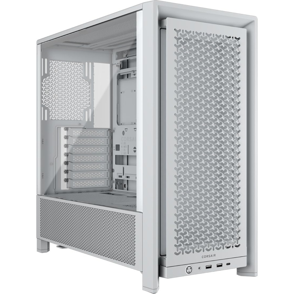 image:imageCORSAIR 4000D Frame Modular MidTower ATX PC Case High Airflow InfiniRail Fan Mounting System Dual 360mm Radiator Support ASUS BTF MSI Project Zero Gigabyte Project Stealth BlackWhite