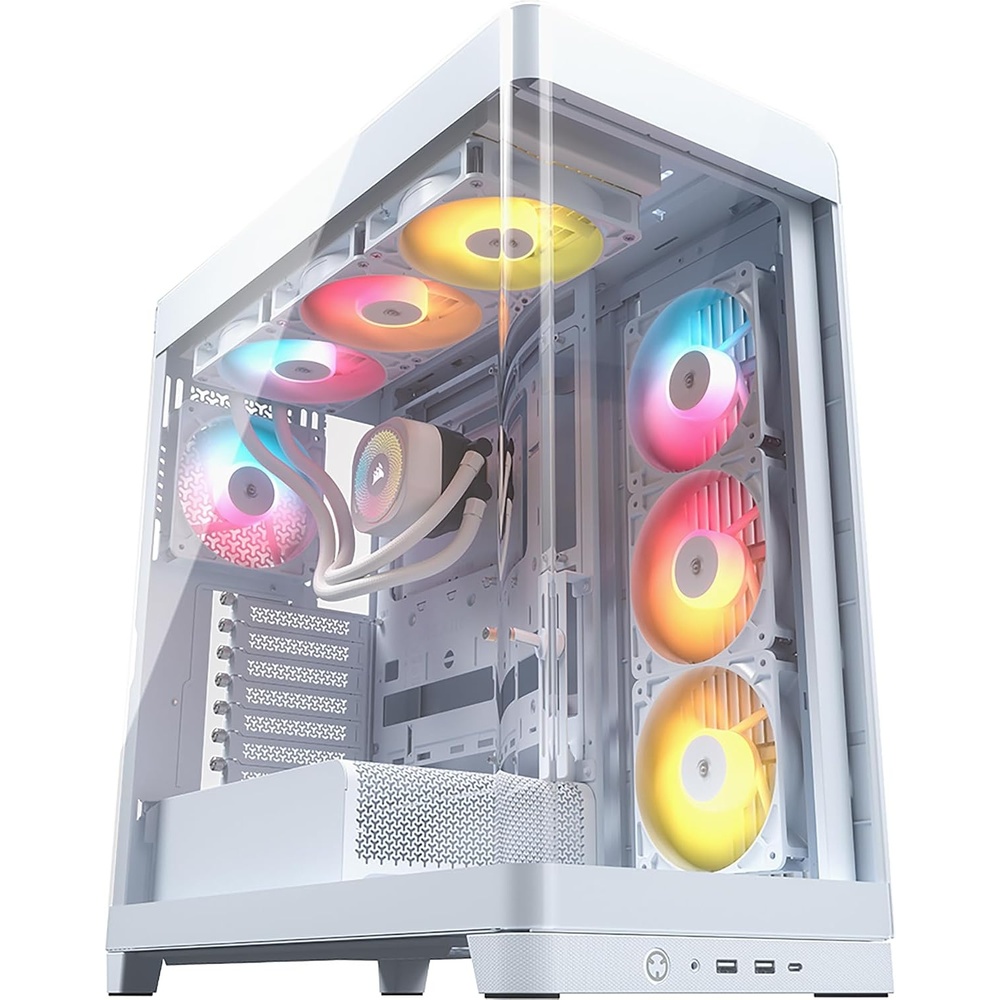 image:imageCORSAIR Frame 4500X RSR ARGB Bundle Includes 3X RS120R ARGB Fans 1x RS120 ARGB Fan 1x Nautilus RS 360 ARGB CPU Cooler White