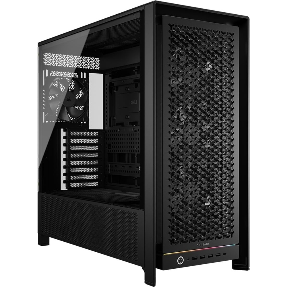 image:imageCORSAIR Frame 5000D RS Modular High Airflow MidTower PC Case 4X PreInstalled RS Fans InfiniRail Fan Mounting System GPU AntiSag ASUS BTF MSI Project Zero Gigabyte Project Stealth Black