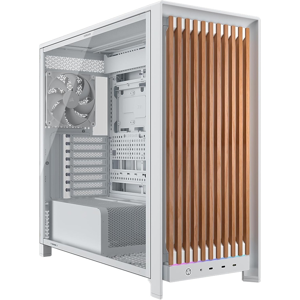image:imageCORSAIR Frame 5000D Wood RS MidTower ATX PC Case Solid Wood Airflow Panel 3X PreInstalled Fans Modular Customization Spacious Interior GPU AntiSag BlackWalnutWhiteOak