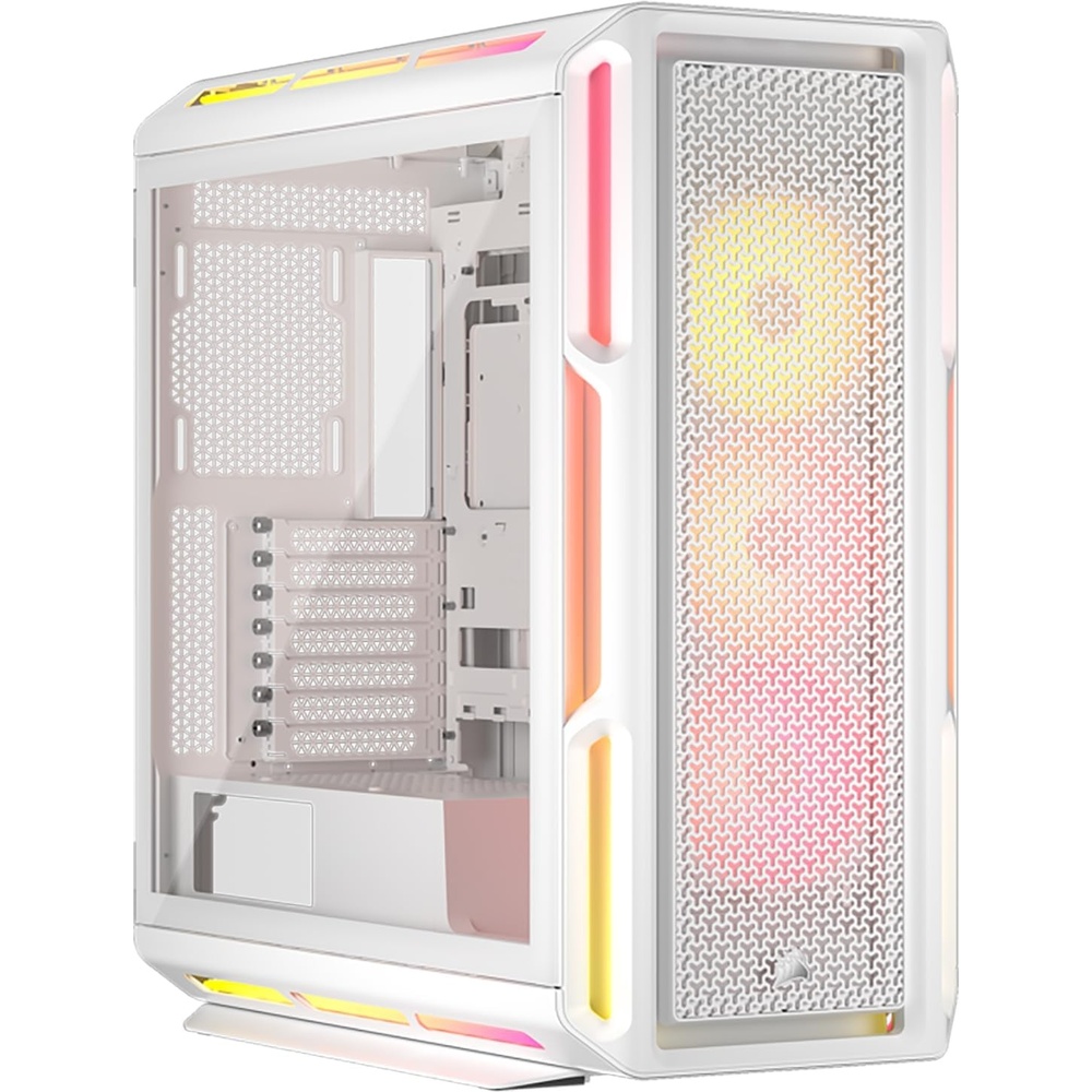 image:imageCORSAIR iCUE Link 5000T LX RGB MidTower ATX PC Case 3X PreInstalled LX120 RGB Fans Integrated Aurora RGB Light Strips Spacious Interior iCUE Link System Hub Included WhiteWhite