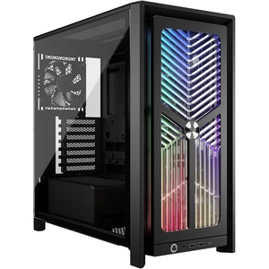 CORSAIR Frame 4000X RS Modular Mid-Tower ATX PC Case – RGB Front Panel, 4X RS120 PWM Fans Included, InfiniRail Fan Mount System, Reverse GPU Anti-Sag and Motherboard Support – Black(Black)