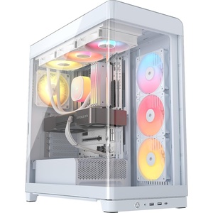 CORSAIR Frame 4500X RS ARGB Panoramic Mid-Tower PC Case – 3X Pre-Installed Fans, High Airflow, Modular Design, GPU Anti-Sag, Reverse Connection Motherboard Compatible – White(White)