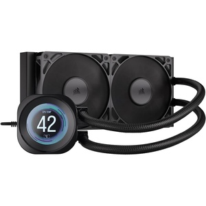 CORSAIR Nautilus 360 RS LCD Liquid CPU Cooler – 2.1″ IPS LCD Screen, 360mm AIO, Low-Noise, Daisy-Chain, Intel LGA 1851/1700, AMD AM5/AM4 – 3X RS120 Fans Included – White(Black)