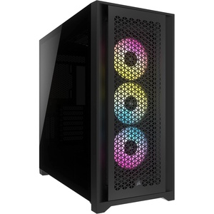 Corsair 5000D RGB Mid-Tower Case – 3X AF120 RGB Fans – Lighting Node PRO – High-Airflow Design – RapidRoute Cable Management – Black(Black)