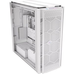 Corsair 9000D RGB Airflow Super Full-Tower PC Case – Fits up to 18x 120mm, 7X 140mm, or 4X 200mm Fans – InfiniRail™ Fan Mounting – iCUE Link System Hub Included – No Fans Included – Black(White)
