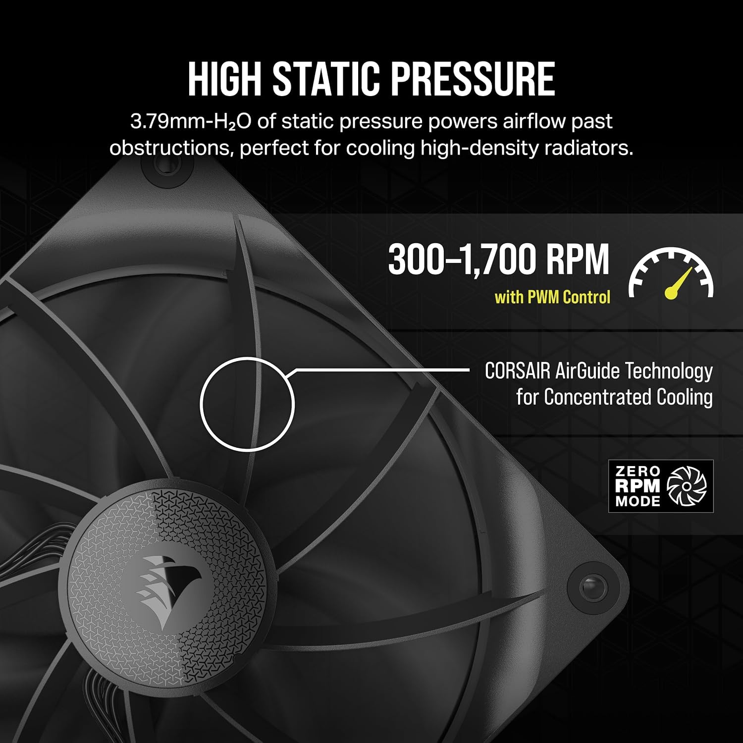 image:imageCORSAIR iCUE Link RX140 RGB 140mm PWM Fan Magnetic Dome Bearing Single Fan BlackBlack