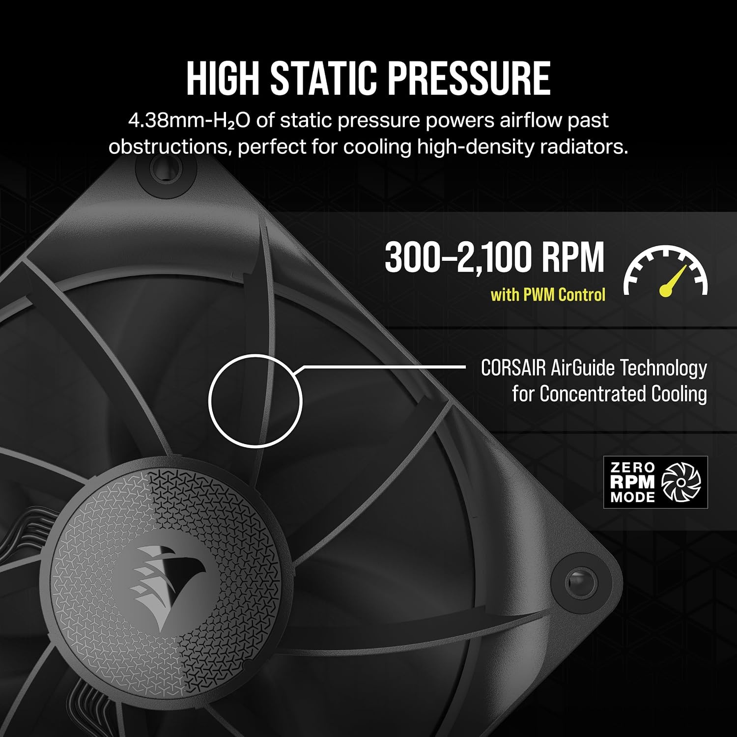image:imageCORSAIR iCUE Link RX140 RGB 140mm PWM Fan Magnetic Dome Bearing Single Fan BlackBlack