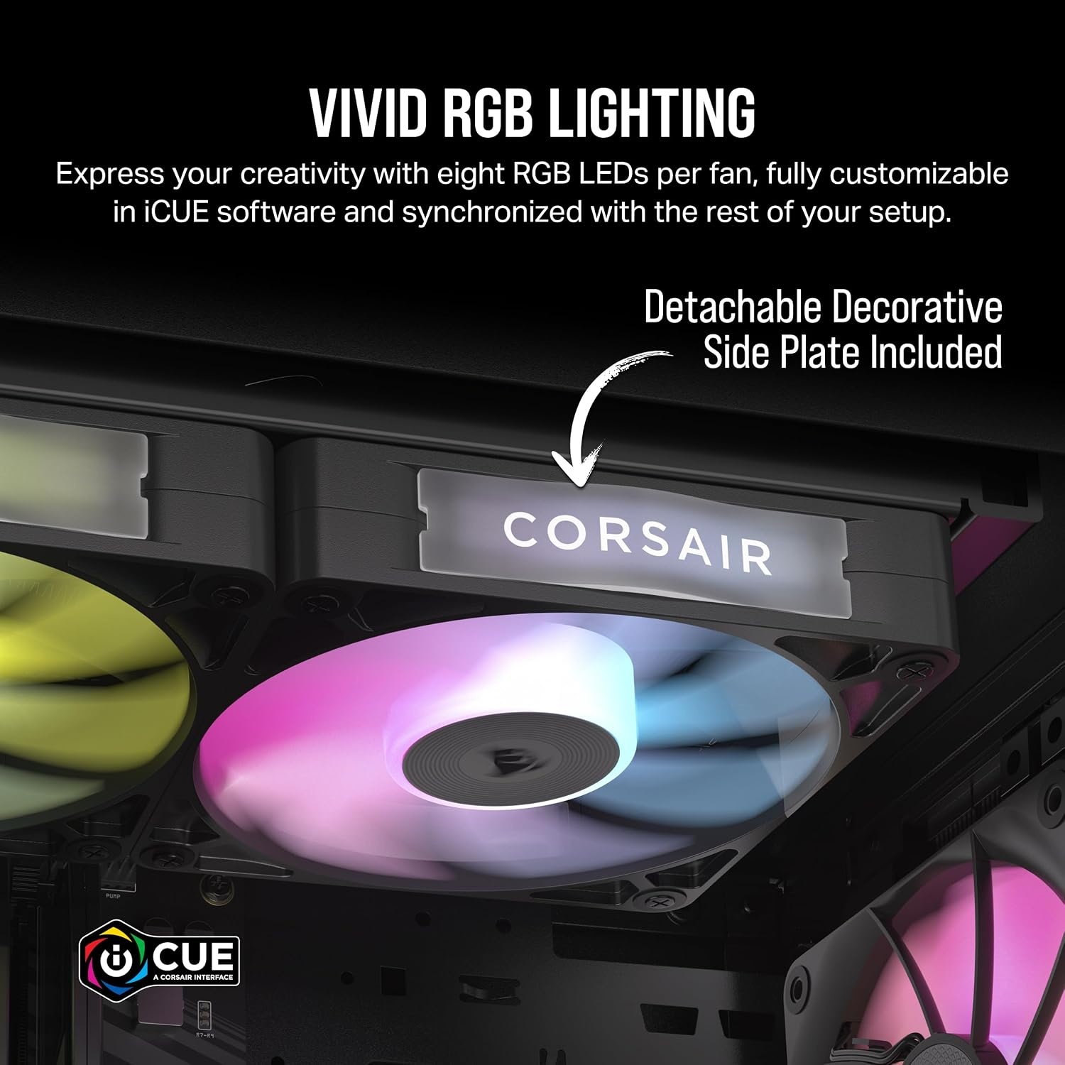 image:imageCORSAIR iCUE Link RX140 RGB 140mm PWM Fan Magnetic Dome Bearing Single Fan BlackBlack
